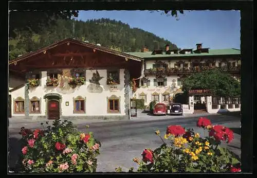AK Wallgau, Hotel-Gasthaus Post