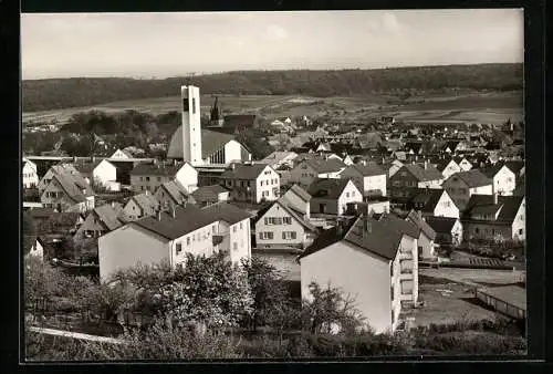 AK Schwaigern /Württ, Ortsansicht mit Kirche aus der Vogelschau