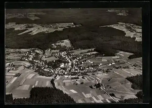 AK Schömberg /Kr. Calw, Gesamtansicht, Fliegeraufnahme