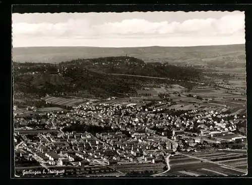 AK Gerlingen bei Stuttgart, Gesamtansicht mit Fernblick, Fliegeraufnahme