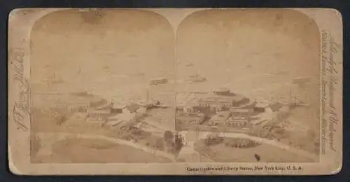 Stereo-Fotografie J. F. Jarvis, Washington, Ansicht New York City, Landungsplatz der Einwanderer Castle Garde