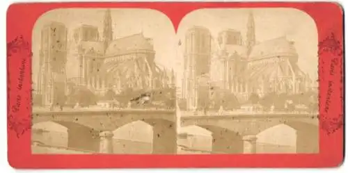 Stereo-Fotografie B. K. Editeur, Paris, Ansicht Paris, vie de Notre Dame de Paris