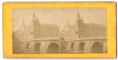 Stereo-Fotografie unbekannter Fotograf, Ansicht Paris, Palais de Justice