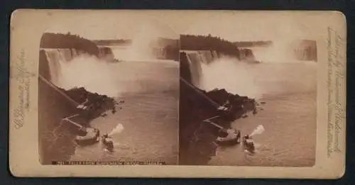 Stereo-Fotografie C. Bierstadt, Niagara Falls / NY, Ansicht Niagara Falls, Blick auf die Niagarafälle