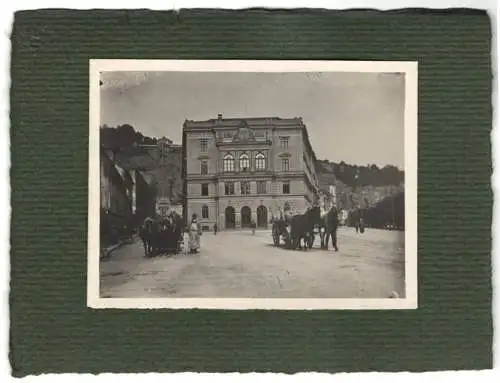 16 Fotografien unbekannter Fotograf, Ansicht Salzburg, Gries, Oberrealschule am Mönchsberg mit Aufzug u.a.