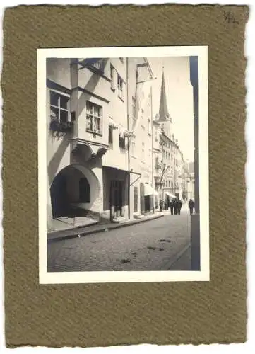 16 Fotografien unbekannter Fotograf, Ansicht Wasserburg / Inn, Stadtansichten mit belebten Strassenzügen & Geschäften