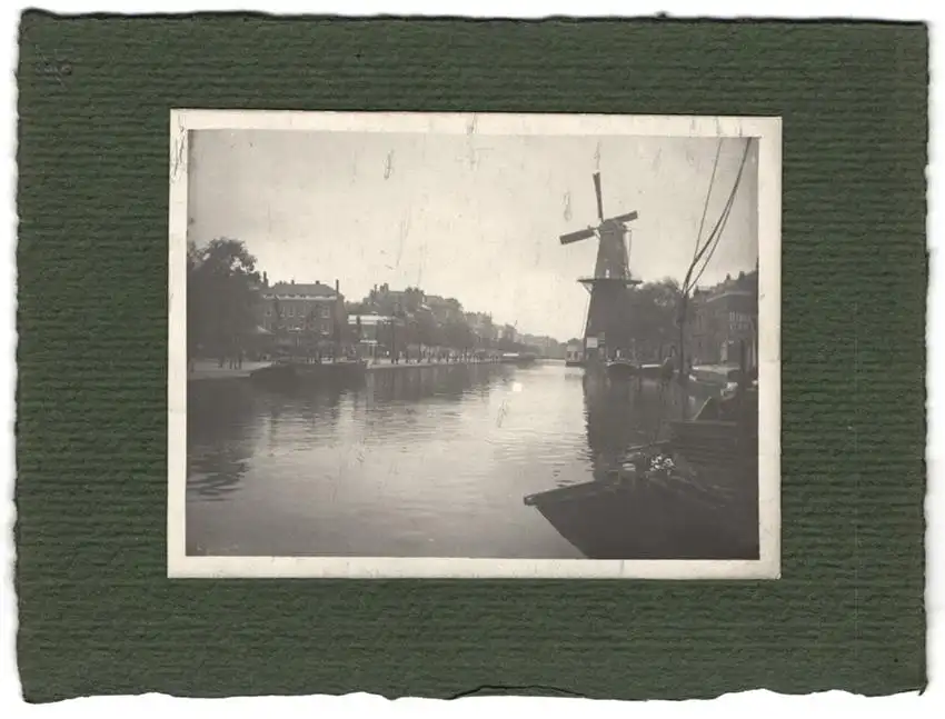 16 Fotografien unbekannter Fotograf, Ansicht Amsterdam, Den Haag - Gracht m. Windmühle, Scheveningen, Triest, Koblenz 0