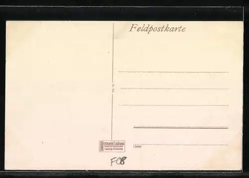 AK Vouziers, Rue Chanzy mit Kirche