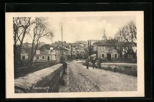 AK Thiaucourt, Ortspartie an der Brücke