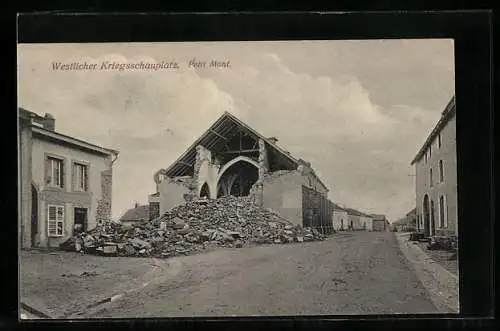AK Petit Mont, zerstörte Gebäude