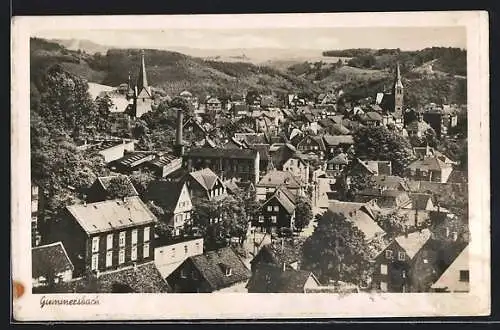 AK Gummersbach, Ortsansicht aus der Vogelschau