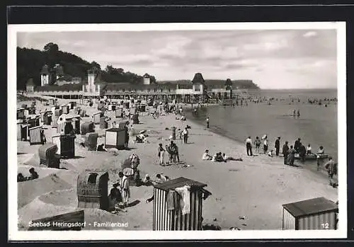 AK Heringsdorf /Ostsee, Badeleben im Familienbad