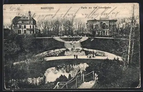 AK Magdeburg, Partie aus dem Louisengarten