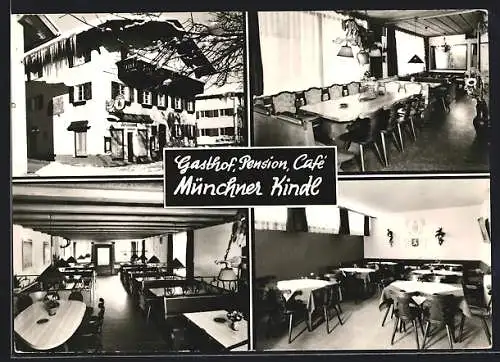 AK Fischen /Allg., Gasthof-Pension Münchner Kindl, Innenansichten