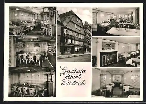 AK Butzbach i. Hessen, Gasthaus Werb mit Bauernstube & Speiseraum