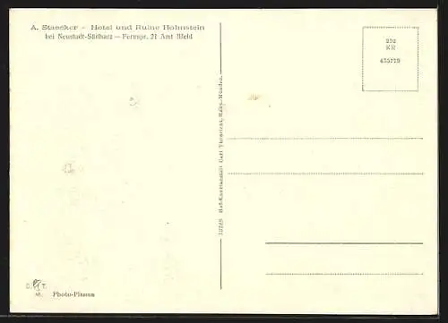 AK Neustadt /Südharz, Toreingang, Ruine Hohnstein Innerer Burghof