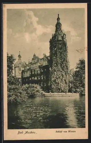 AK Bad Muskau, Schloss von Westen