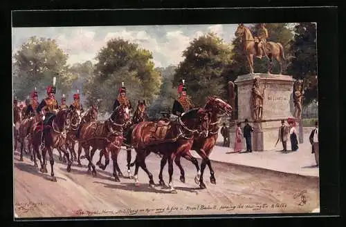 Künstler-AK Harry Payne: Royal Horse Artillery, berittene Artillerie