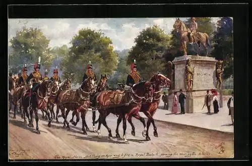 Künstler-AK Harry Payne: Royal Horse Artillery, berittene Artillerie