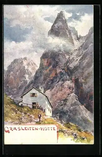 Künstler-AK Edward Theodore Compton: Blick auf die Grasleiten-Hütte