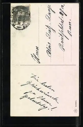 Künstler-AK Ludwig Knoefel: Frau mit Tochter im Arm