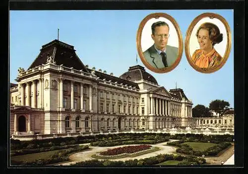 AK Bruxelles, Palais Royal, Le Rois Baudouin et la Reine Fabiola