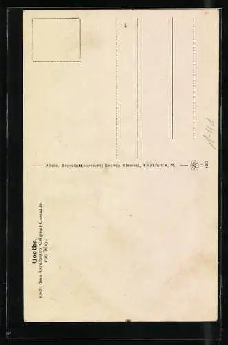 AK Goethe, Gemälde von May