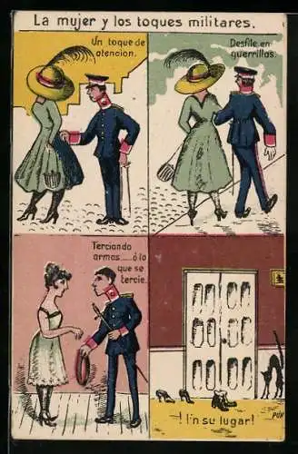 AK La mujer y los toques militares