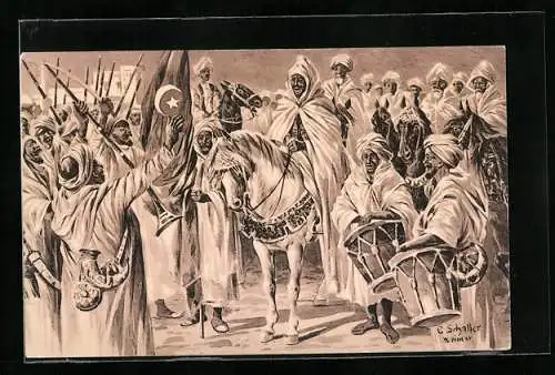 AK Die Verkündigung des heiligen Krieges, Der grosse Krieg 1914-15