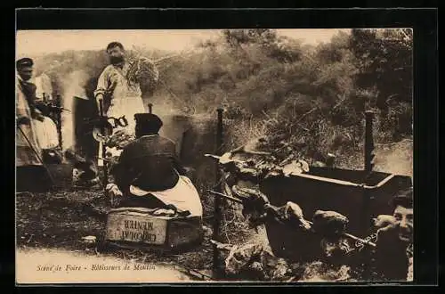 AK La Normandie, Scène de Foire, Rôtisseurs de Mouton, Koch am Grill