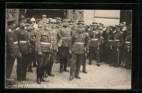 AK Praha, VII. Slet Vsesokolsky 1921, Soldaten in Uniform