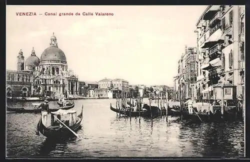 AK Venezia, Canal grande da Calle Valareno