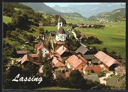 AK Lassing, Teilansicht mit Kirche