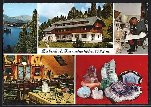 AK Reichenau /Kärnten, Berghotel Zirbenhof an der Turracher Höhe, Innenansicht, Schleifer bei der Arbeit