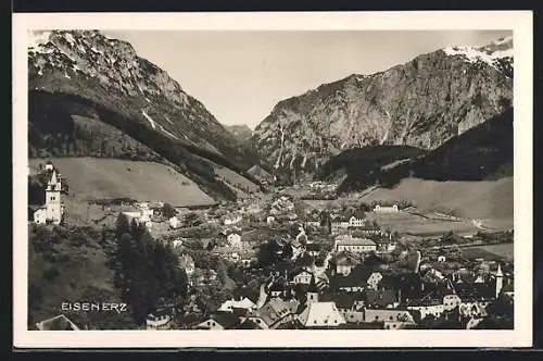 AK Eisenerz, Teilansicht mit Bergen