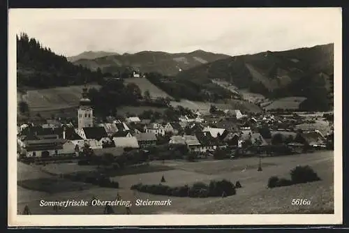 AK Oberzeiring, Teilansicht mit Kirche