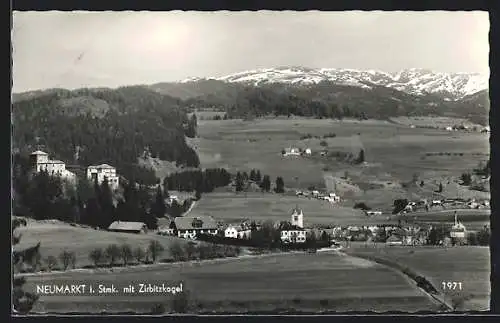 AK Neumarkt, Panorama mit Zirbitzkogel