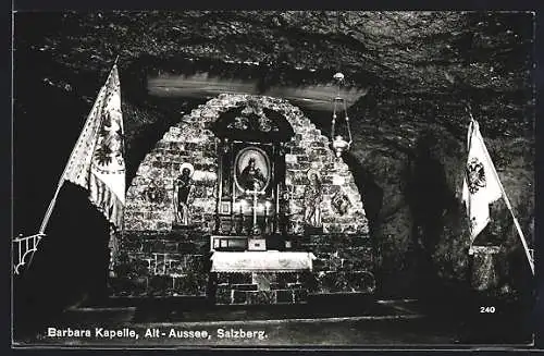 AK Alt-Aussee, Barbara-Kapelle im Salzberg