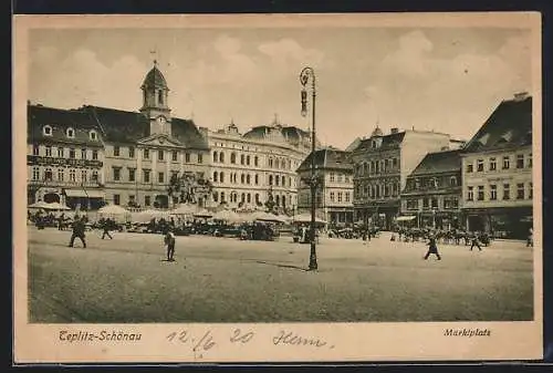 AK Teplitz-Schönau, Marktplatz