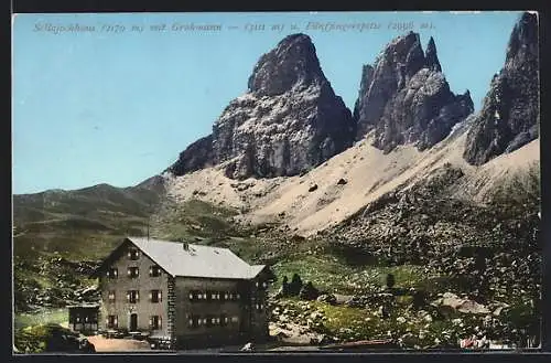 AK Sellajochhaus mit Grohmann und Fünffingerspitze