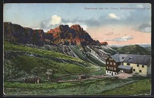 AK Franz Schlüterhütte im Panorama