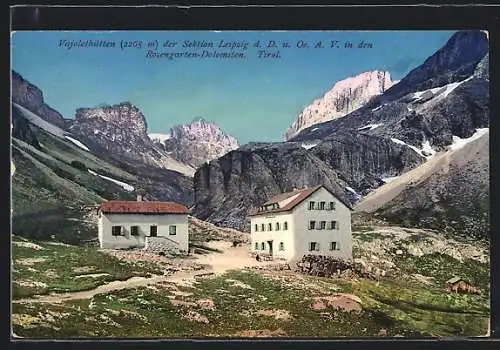 AK Vajolethütten, Sektion Leipzig d. D. u. Oe. A. V. in den Rosengarten-Dolomiten