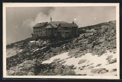 AK Rifugio Monte Pez, Gesamtansicht vom Schlernhaus