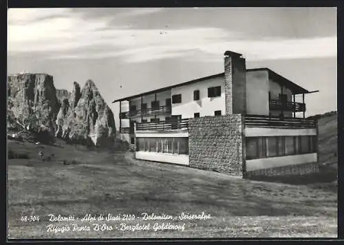 AK Berghotel Goldknopf auf der Seiseralpe in den Dolomiten