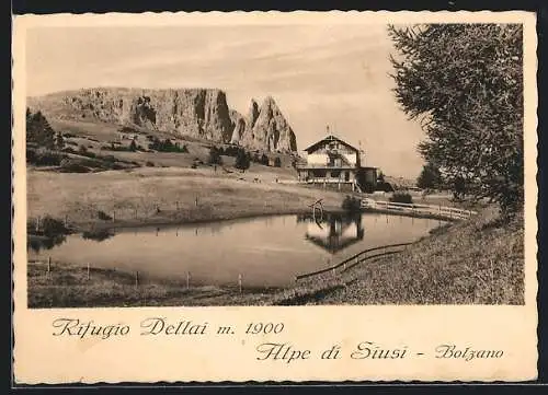 AK Rifugio Dellai, Alpe di Siusi, Berghütte am Wasser