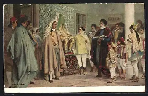 AK Jüdische Hochzeit