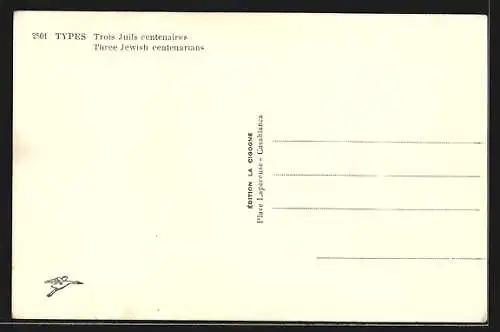 AK Trois Juifs centenaires, Hundertjährige Juden