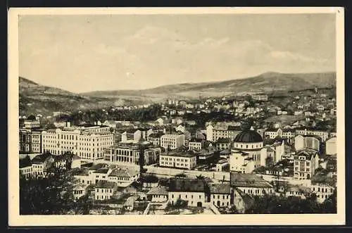 AK Sarajevo, Panorama mit Synagoge