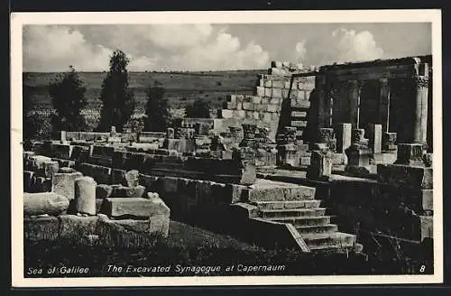 AK Capharnaum, Le Lac de Galilée, Die Synagoge von Capharnaum