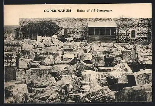 AK Coper Nahum, Ruins of old Synagogue, Synagoge